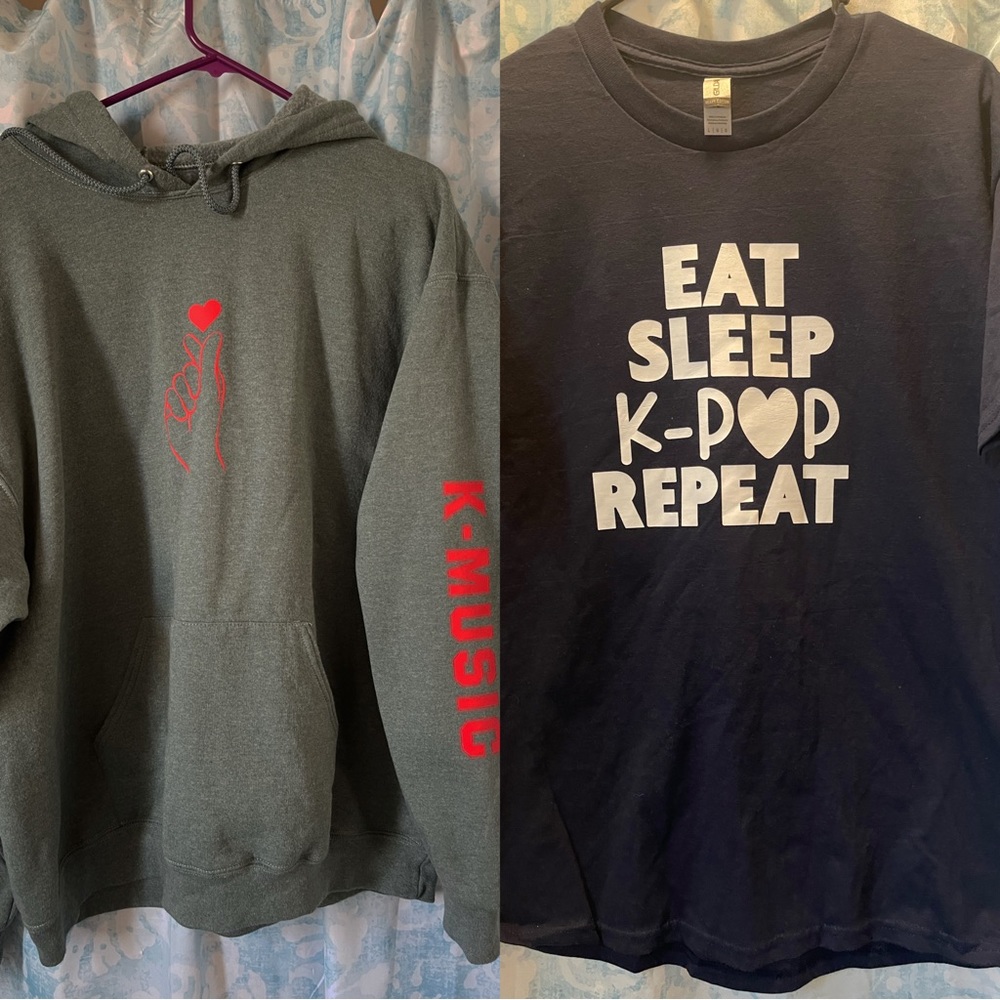 Kmusic sweater and kpop shirt